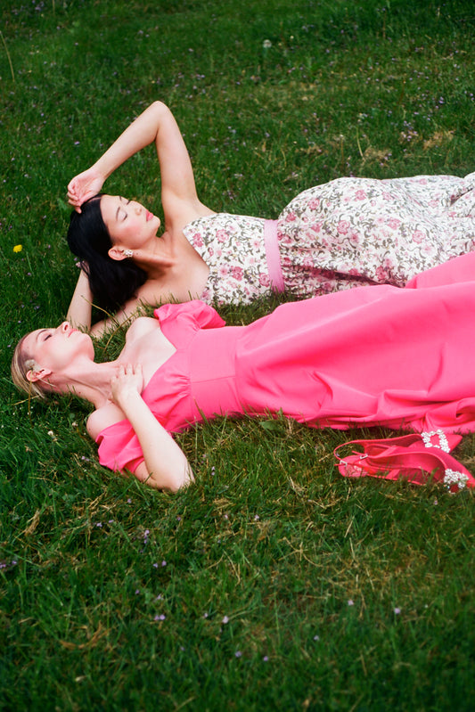 Leah Dress in Pink and Green Tigerlily