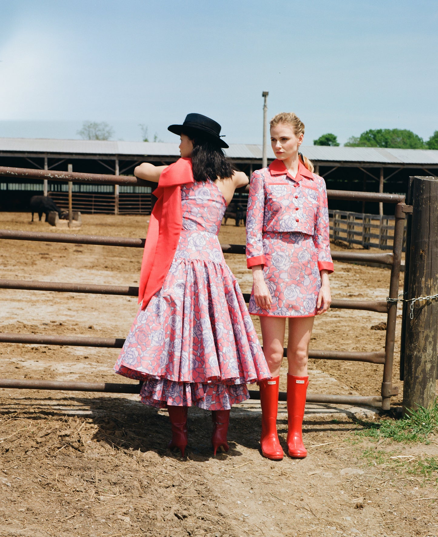 Tracey Dress in Red Hazy Rose