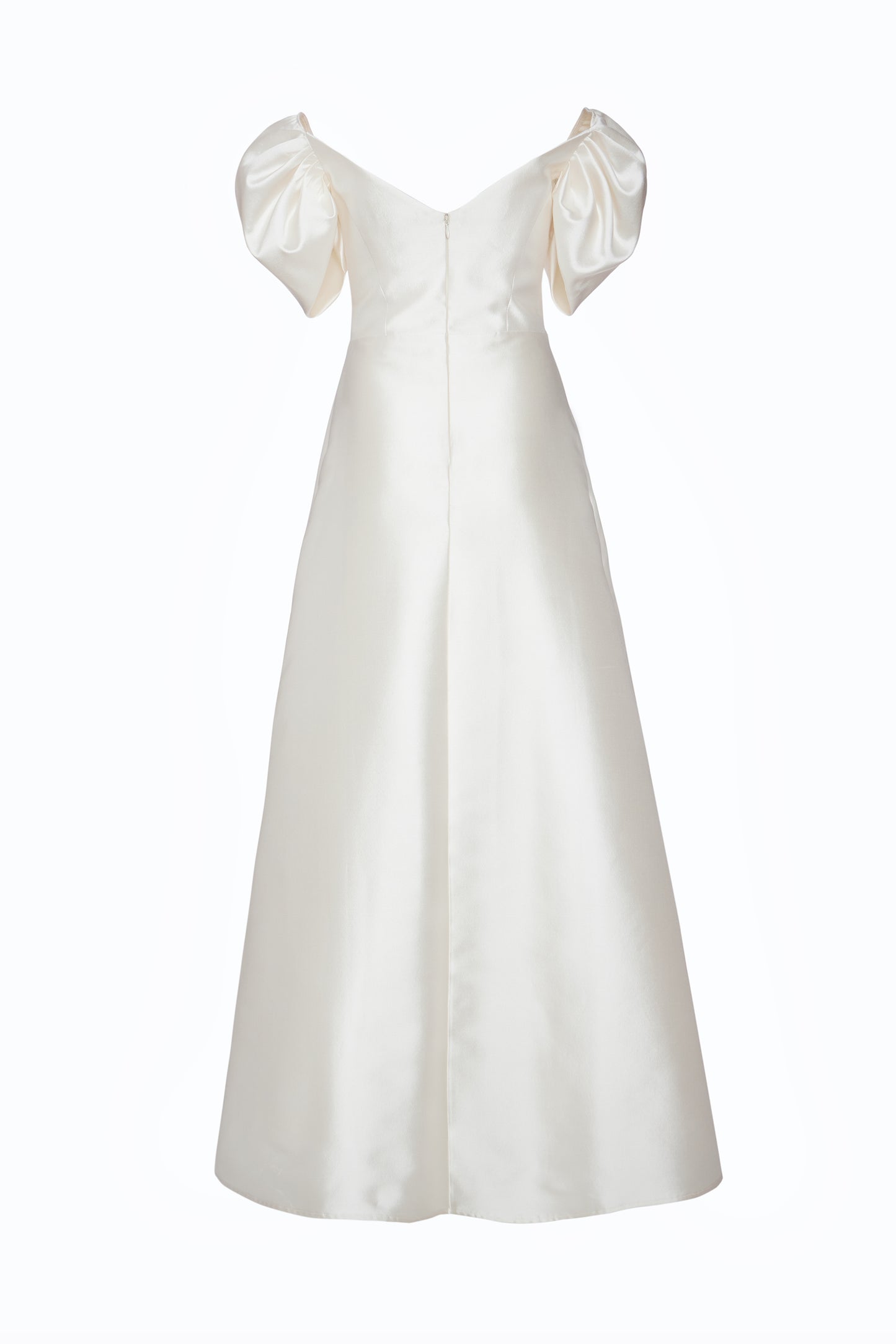 Allison Dress in Ivory Silk Wool