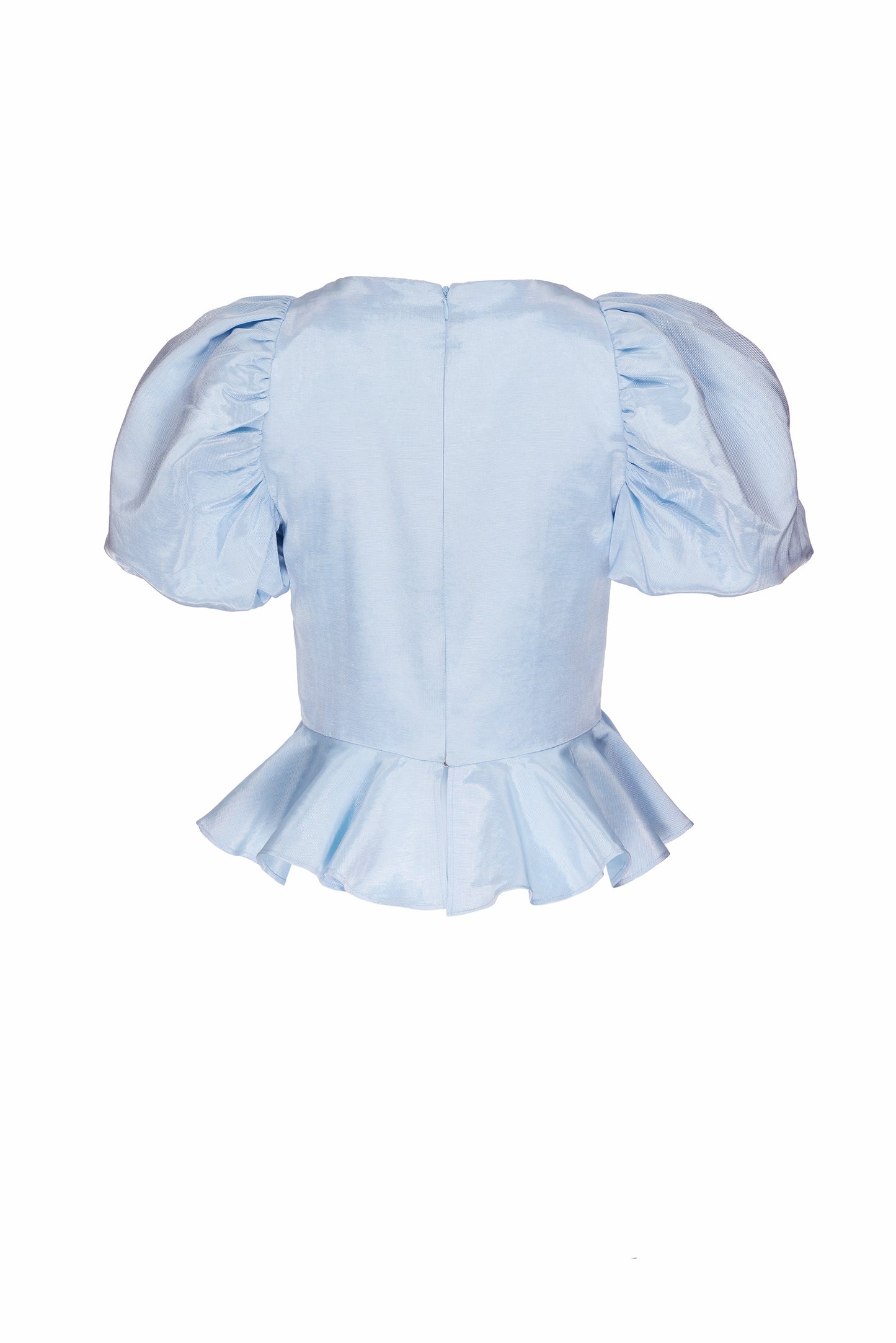 Freddie Blouse in Blue Moiré