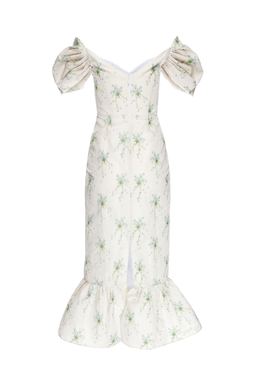 Serena Dress in Ivory Wildflower