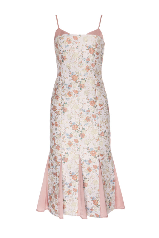 Penny Dress - Blush Floral Brocade