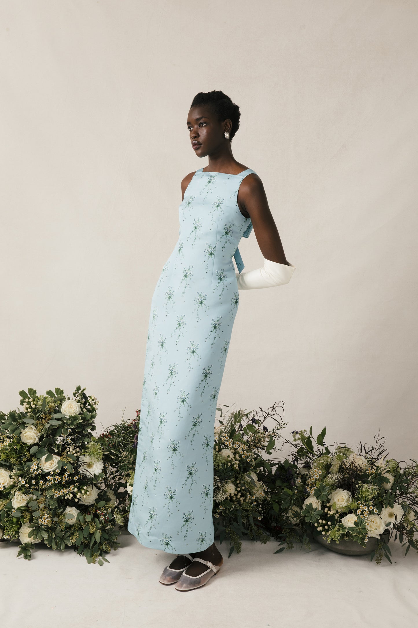 Ayak Dress in Blue Wildflower