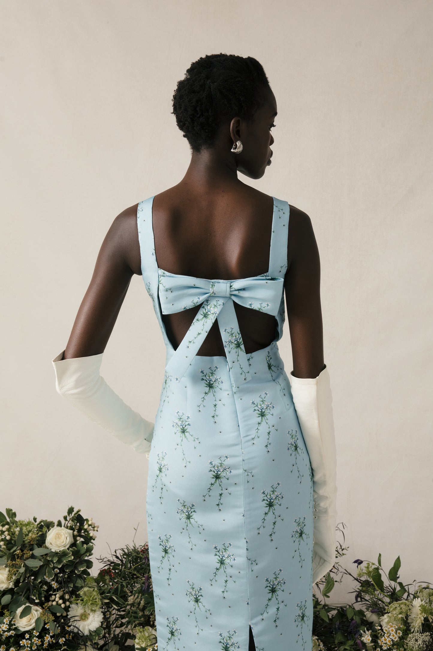 Ayak Dress in Blue Wildflower