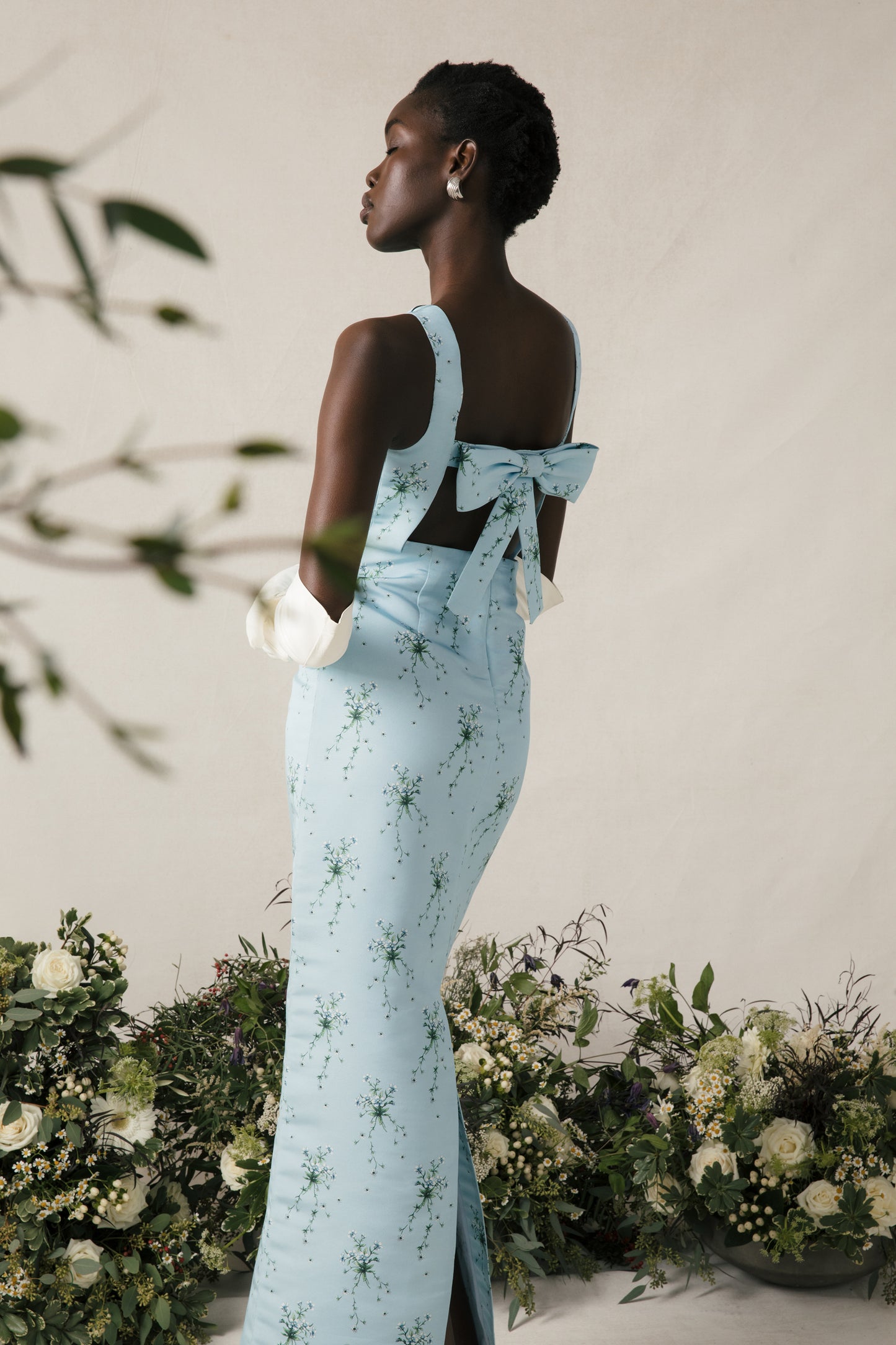 Ayak Dress in Blue Wildflower