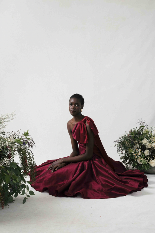 Tracey Dress in Wine