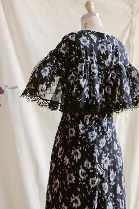 Lyman Dress in Black Rose