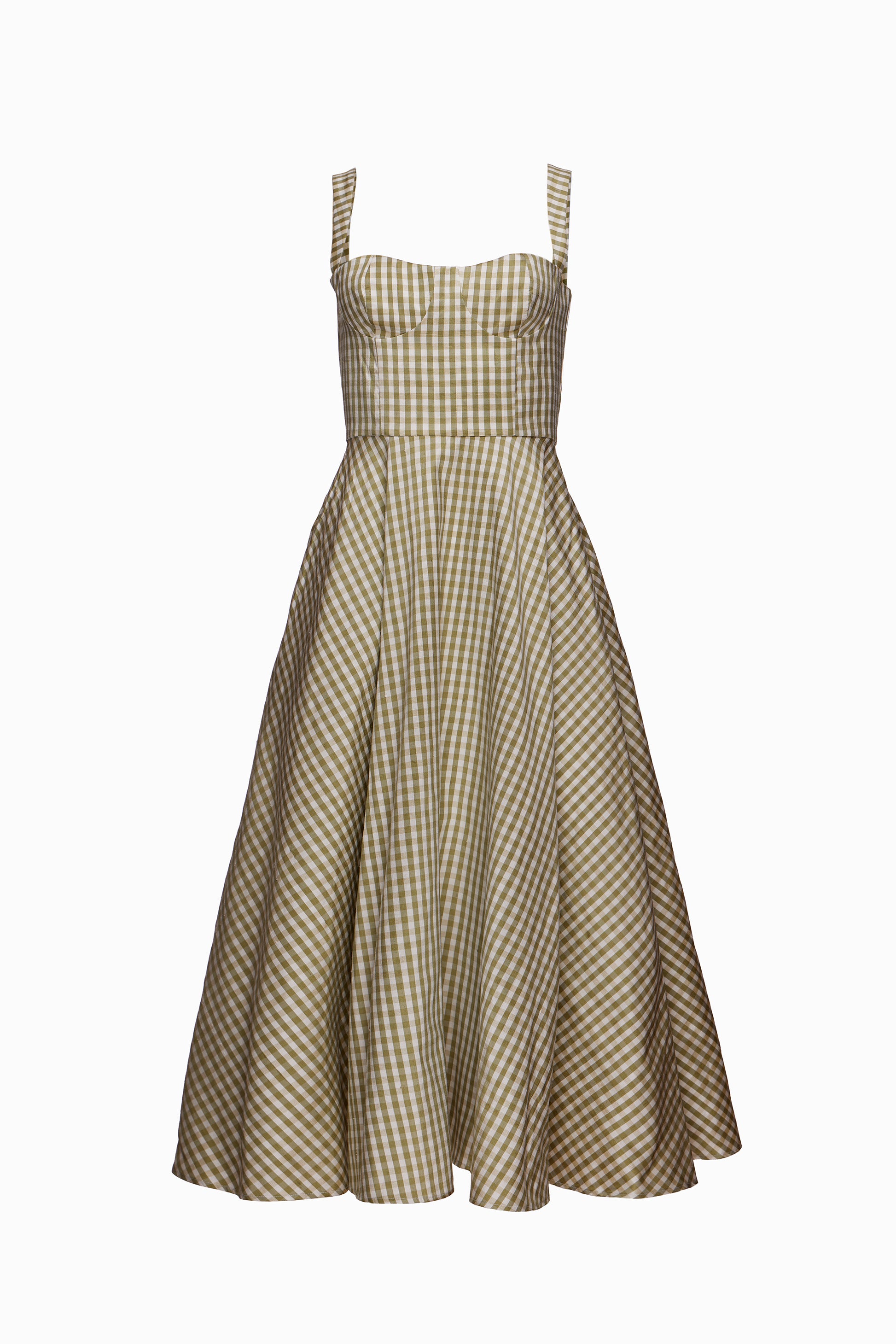 The Gina Dress - Dove Gingham - The Daily Dress