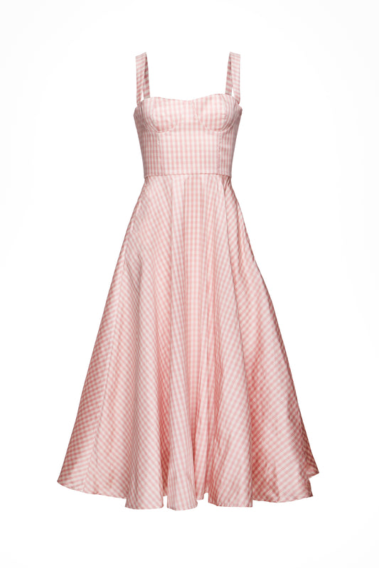 Daphne Dress in Pink Gingham