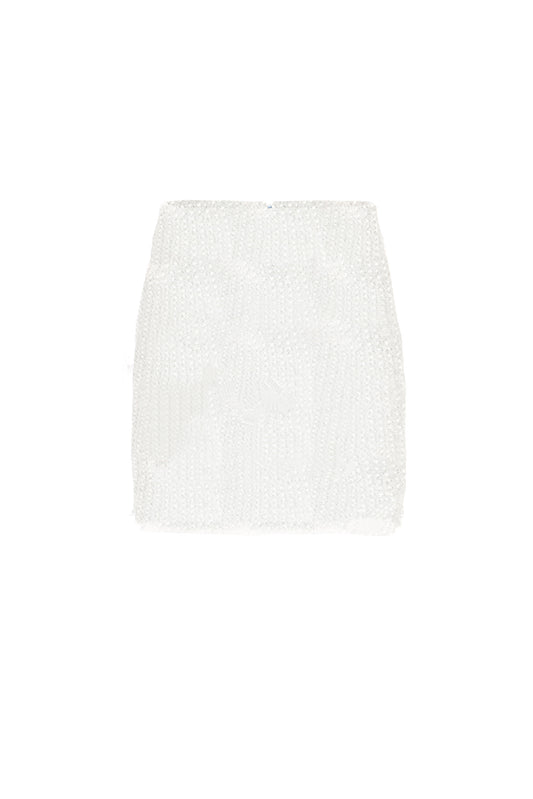 Sydney Skirt in Ivory Tweed