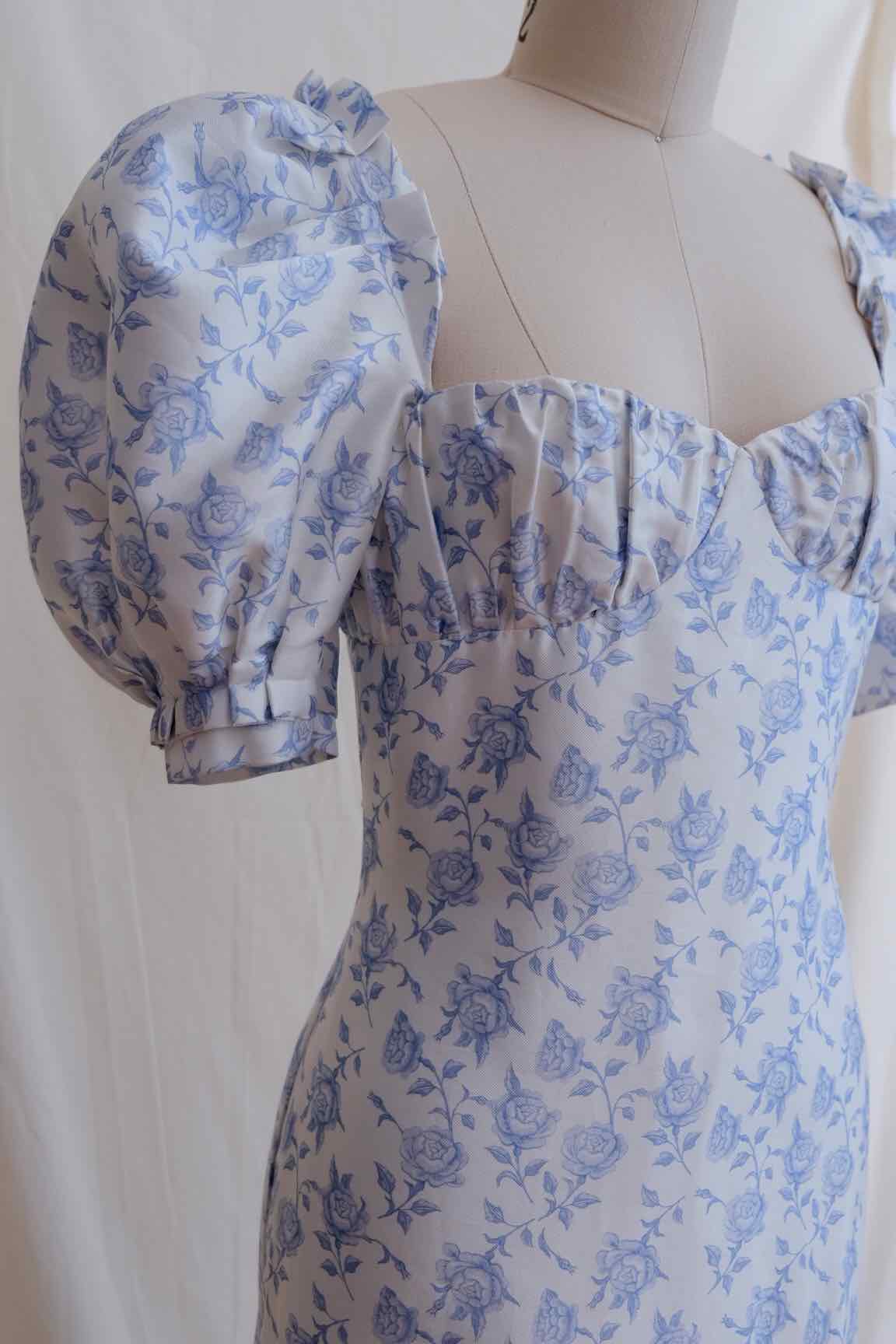 Hannah Dress in Blue Rose – LESEA BERRY